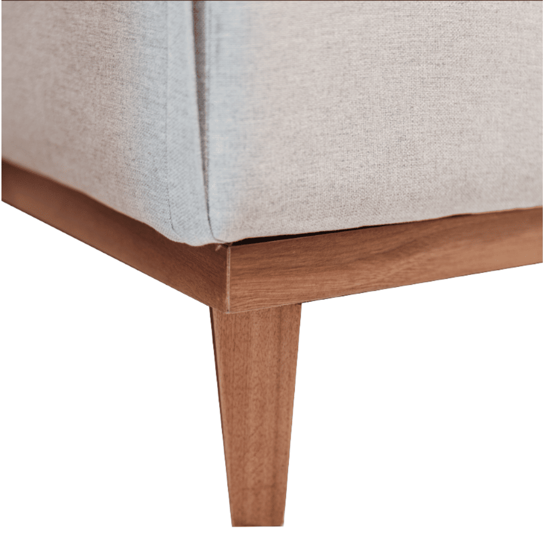 Sofá Búzios 3 Lugares 2,00m com Pillow – Assento em Espuma D33 e Pés de Madeira - Bege - Design Sofá Búzios 3 Lugares 2,00m com Pillow – Assento em Espuma D33 e Pés de Madeira - Bege - Design