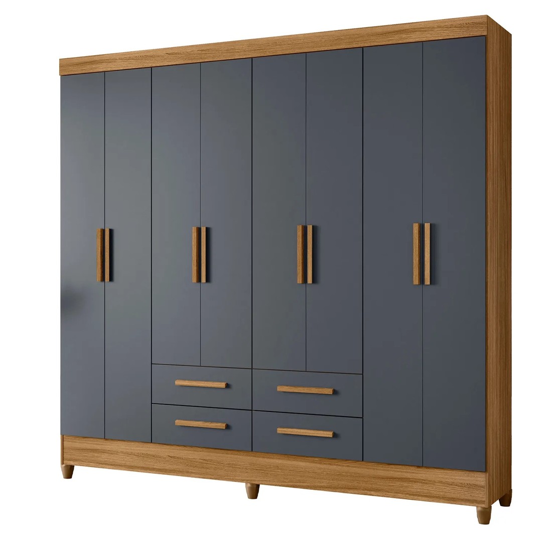 Guarda-Roupa Casal Moval Flórida 8 Portas Freijó/Cinza Guarda-Roupa Casal Moval Flórida 8 Portas Freijó/Cinza