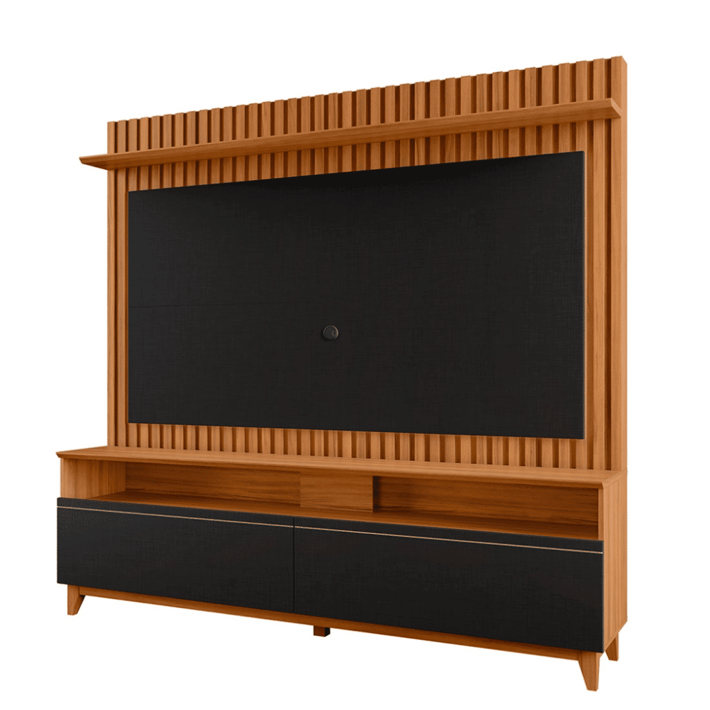 Estante Home Ripado para TV até 60 Polegadas NT1340 Notável Móveis Freijó/Preto Tx Estante Home Ripado para TV até 60 Polegadas NT1340 Notável Móveis Freijó/Preto Tx