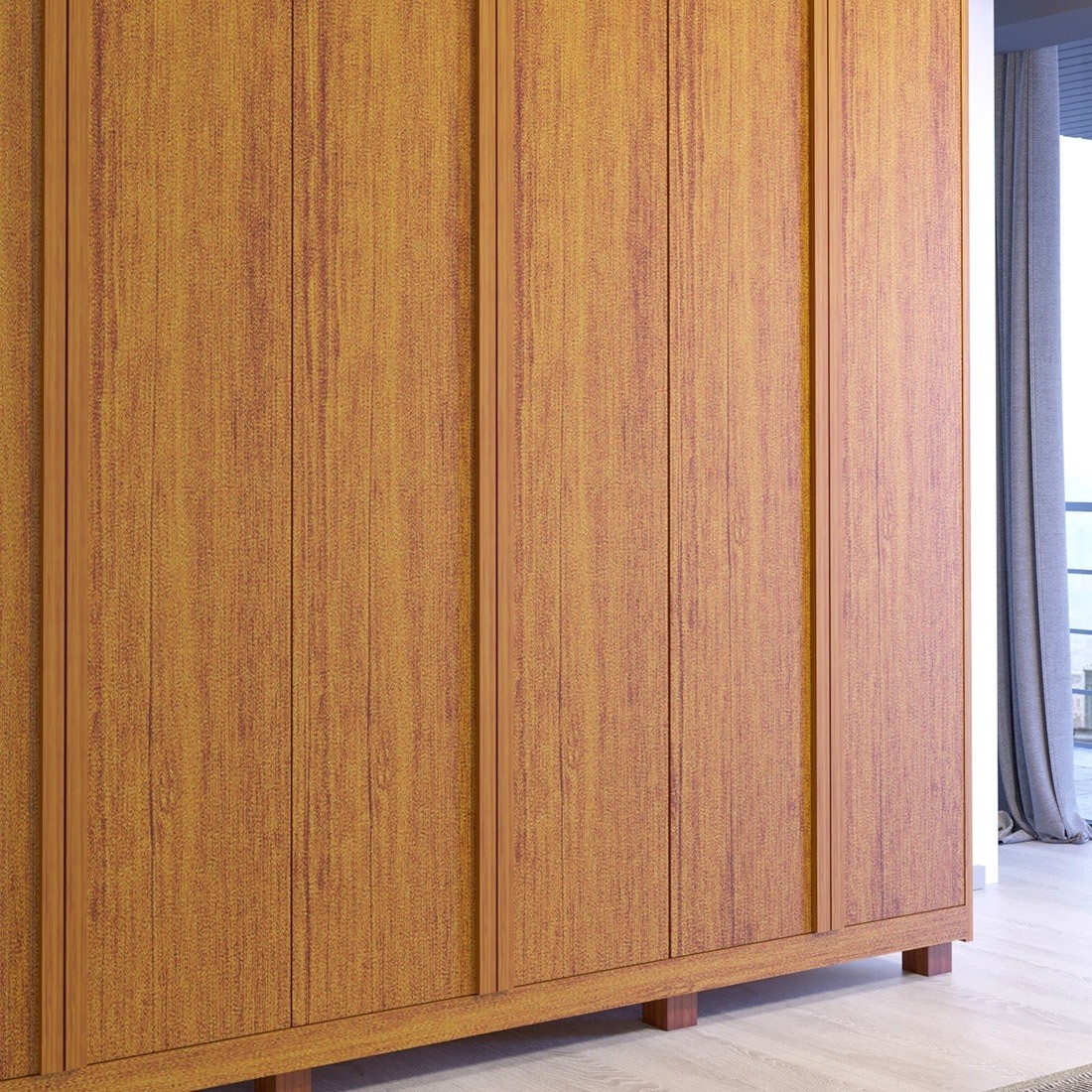 Guarda-roupa Dakota 6 Portas Duplex Casal 100% MDF 273cm Bom Pastor - Naturall