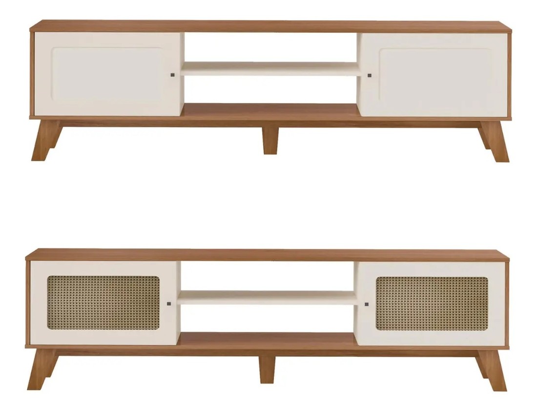 Rack Artely Charlotte 180cm Cinamomo/Off White Rack Artely Charlotte 180cm Cinamomo/Off White