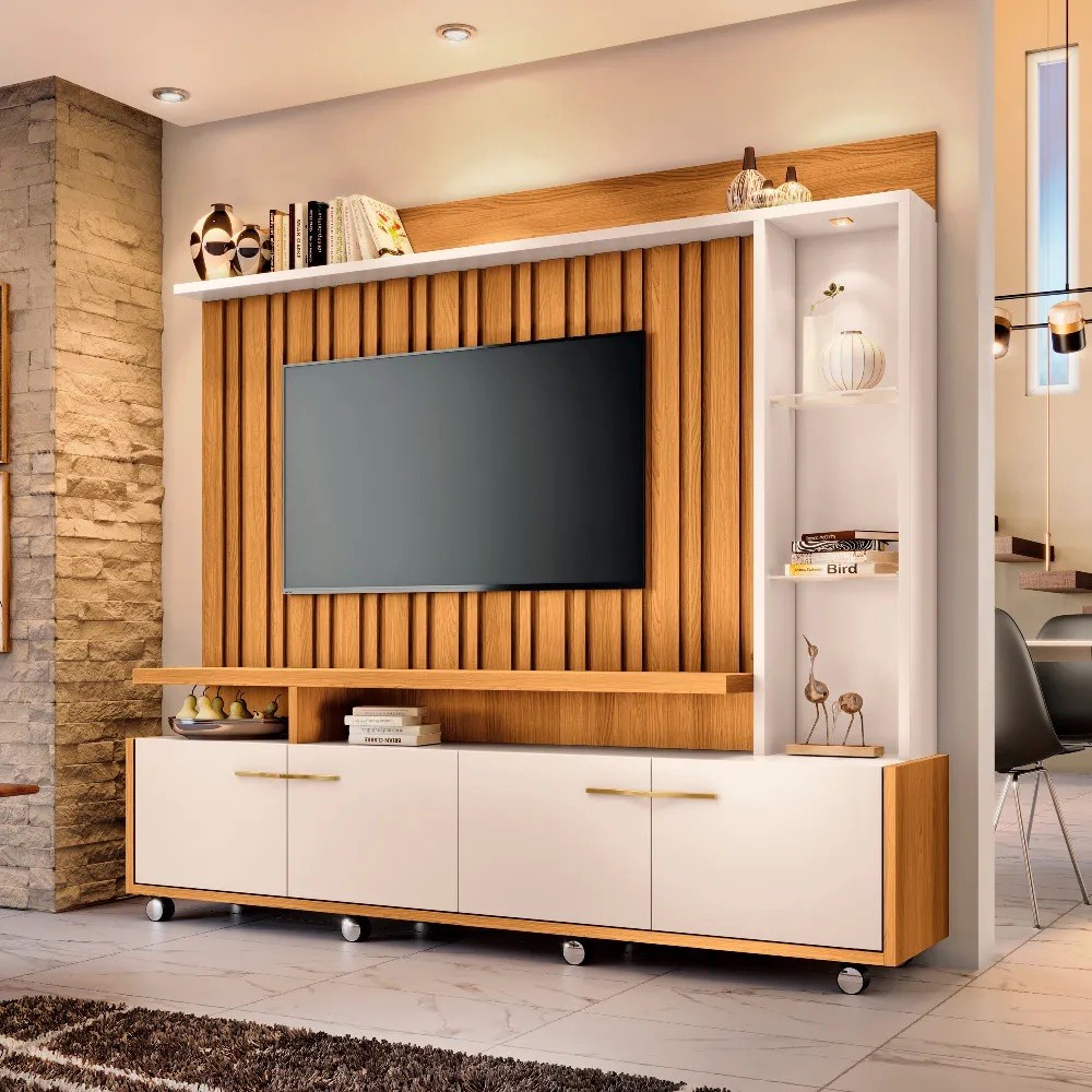 Estante Home  Titan 2.0 HB 4 Portas 200cm - Cinamomo/Off White
