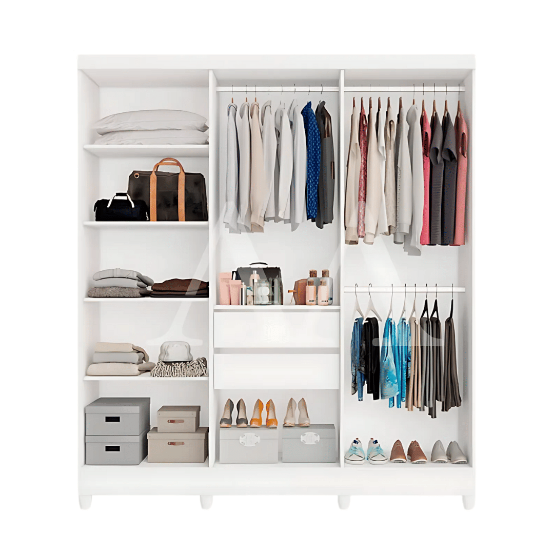 Guarda-Roupa Casal 6 Portas Sergipe Branco - Bianchi  Guarda-Roupa Casal 6 Portas Sergipe Branco - Bianchi