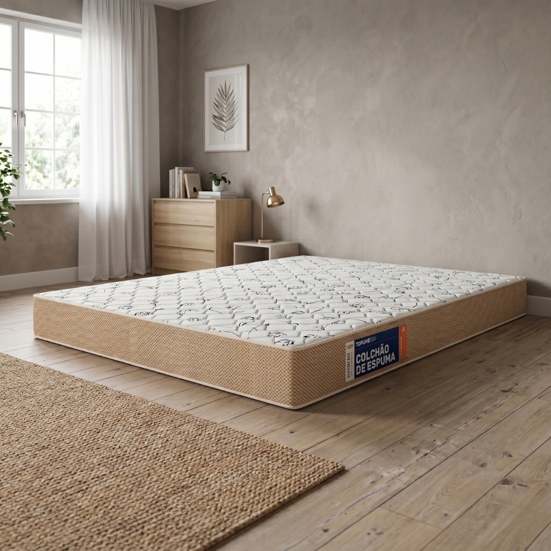 Colchão Casal Espuma D33 Topline 138x188x17cm Plumatex Colchão Casal Espuma D33 Topline 138x188x17cm Plumatex