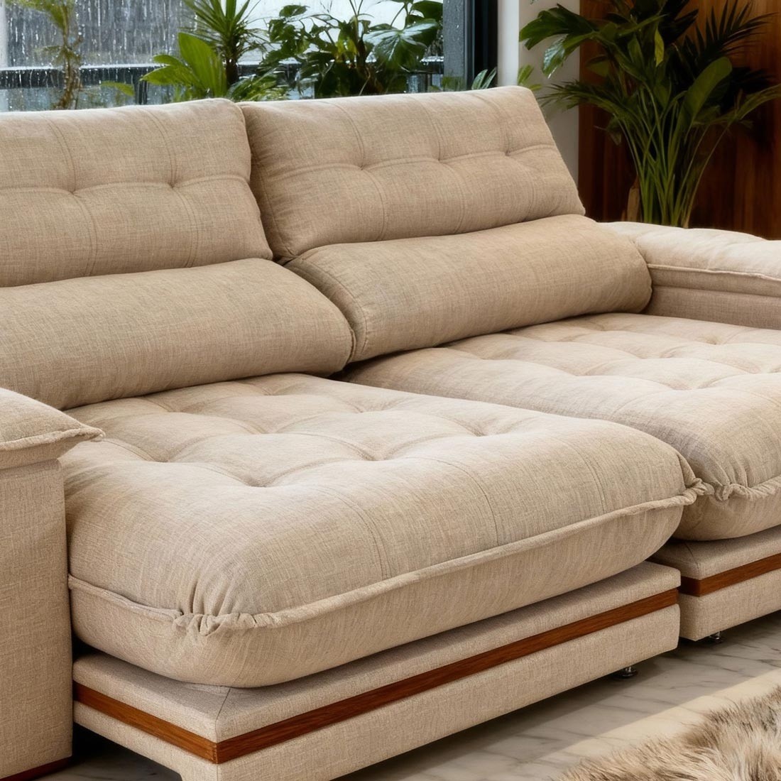 Sofá Retrátil e Reclinável Ávila 290 com Molas 3031 Bom Pastor