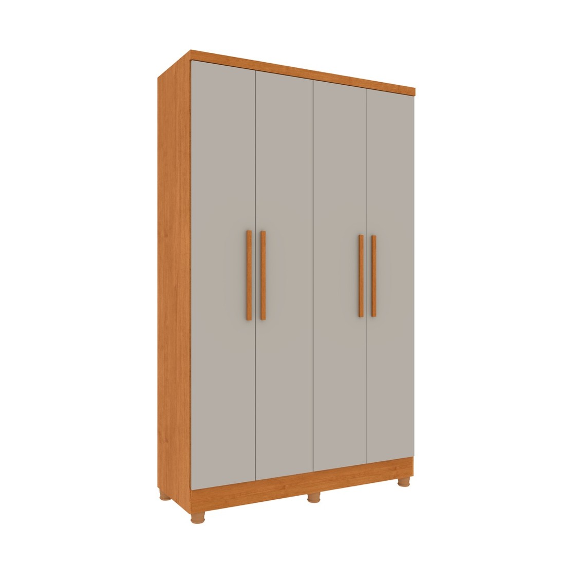 Guarda‑Roupa Amsterdam 4 Portas Tcil – Cinamomo/Off‑White com Pés Guarda‑Roupa Amsterdam 4 Portas Tcil – Cinamomo/Off‑White com Pés