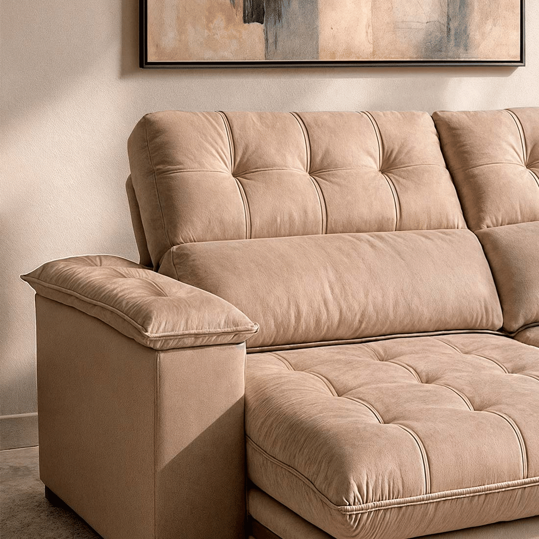 Sofá Retrátil e Reclinável Avila 250cm com Molas 3001 - Bom Pastor