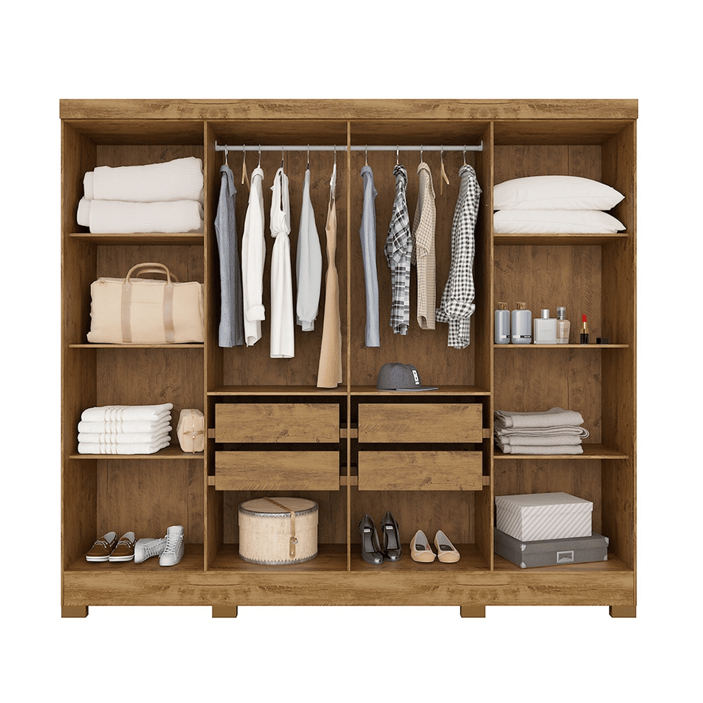 Guarda Roupa Casal Diplomata 8 Portas Freijo/Cinza - Moval Guarda Roupa Casal Diplomata 8 Portas Freijo/Cinza - Moval