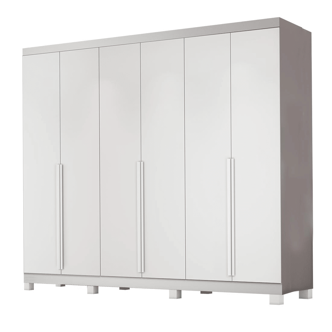 Guarda Roupa Casal Master 270 6 Portas, 100% MDF cor Branco - Bianchi Guarda Roupa Casal Master 270 6 Portas, 100% MDF cor Branco - Bianchi