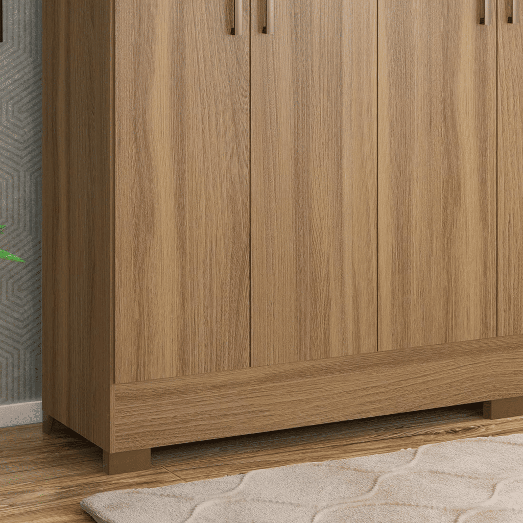 Guarda-Roupa Casal 6 Portas Pratico Amendoa - Demobile