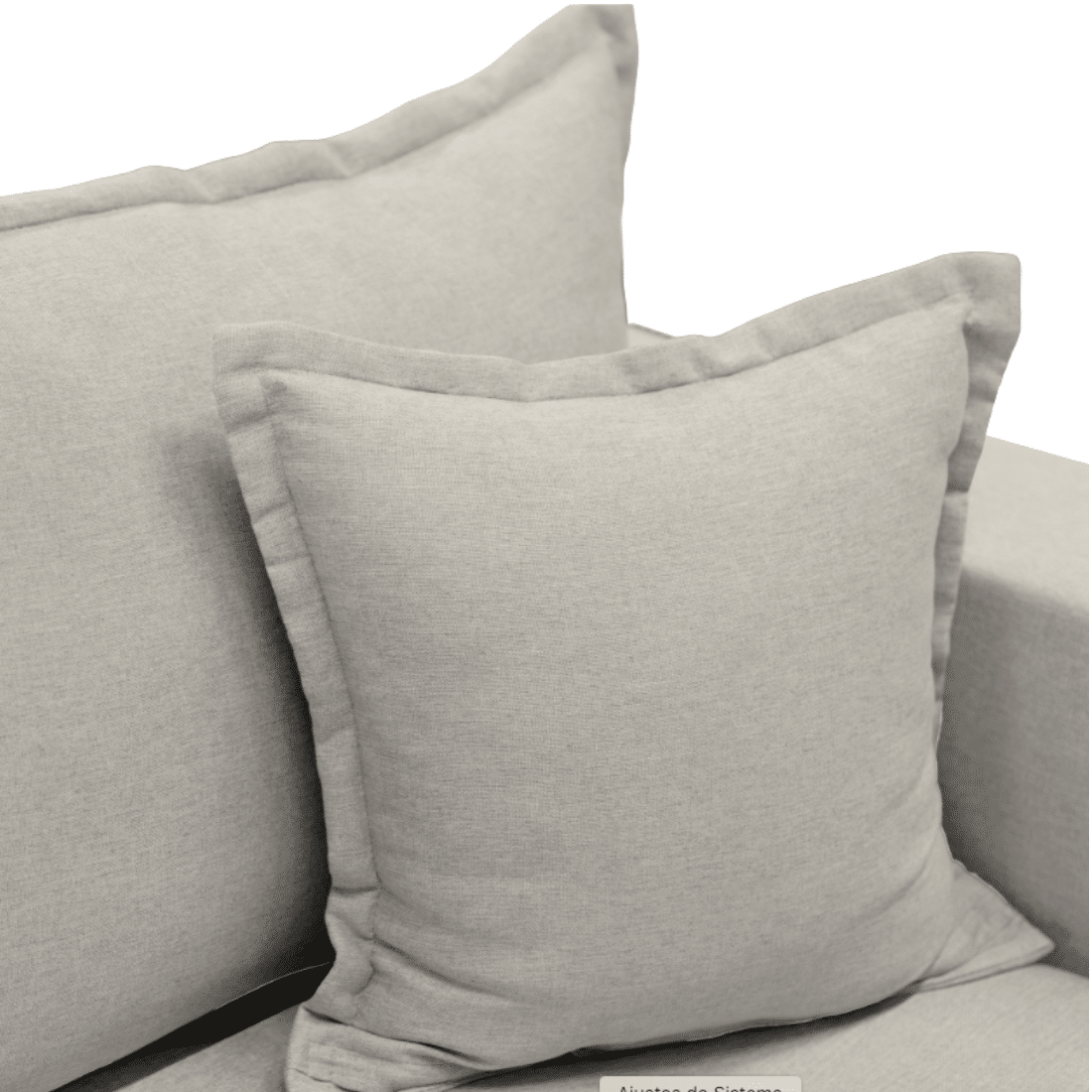 Sofá Búzios 3 Lugares 2,00m com Pillow – Assento em Espuma D33 e Pés de Madeira - Bege - Design Sofá Búzios 3 Lugares 2,00m com Pillow – Assento em Espuma D33 e Pés de Madeira - Bege - Design