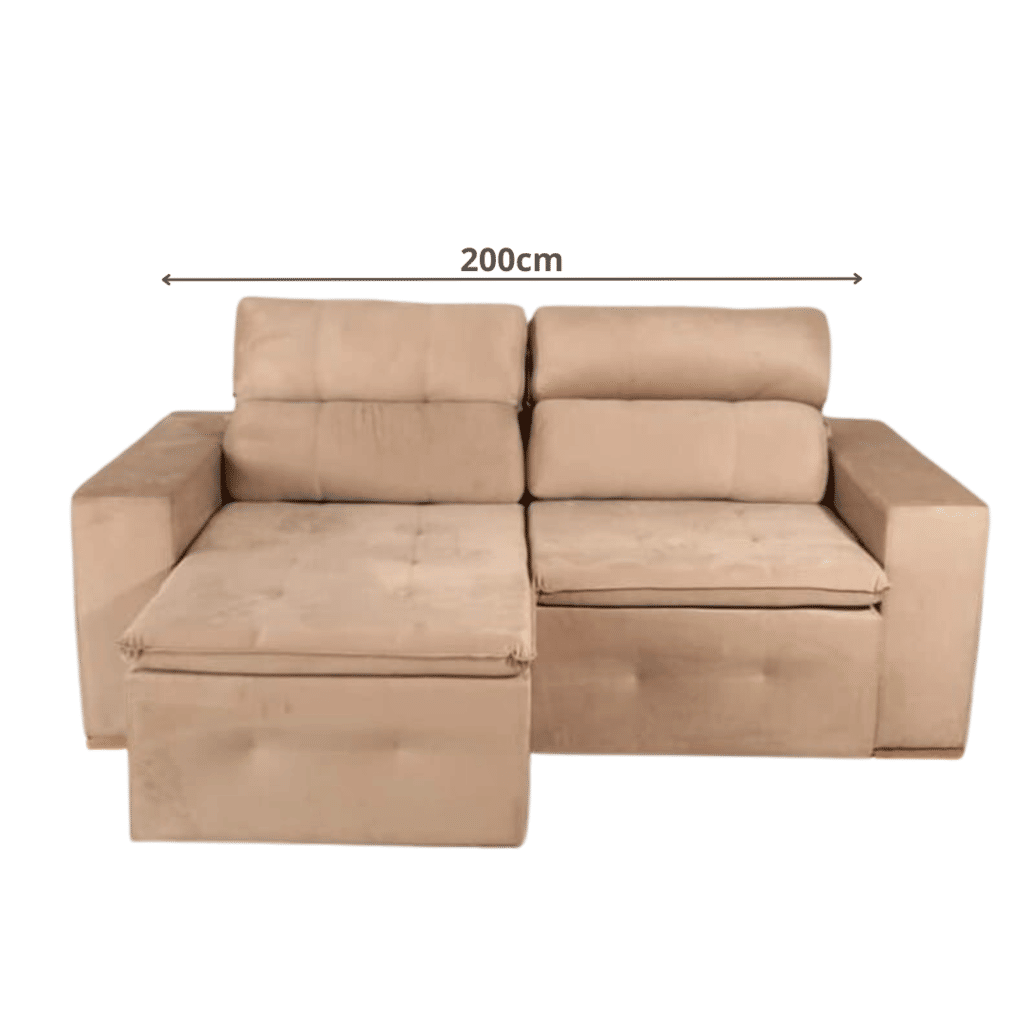 Sofá Retrátil e Reclinável Inovaflex Smart Milenium 3 Lugares Bege