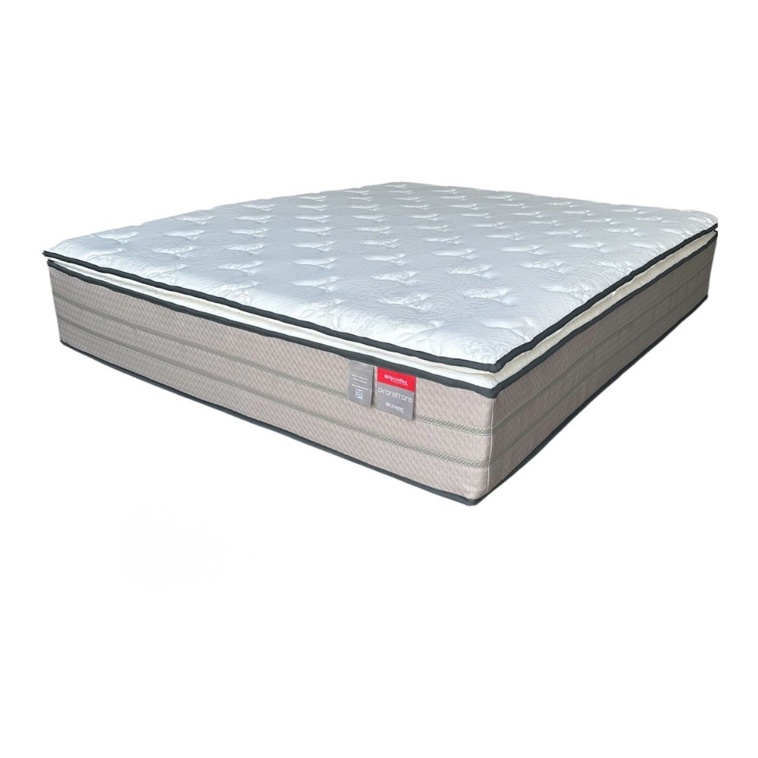 Colchão Protettore Pillow Top Queen Mola Miralastic Pro 220Kg Reconflex 158x198x32 - Cinza