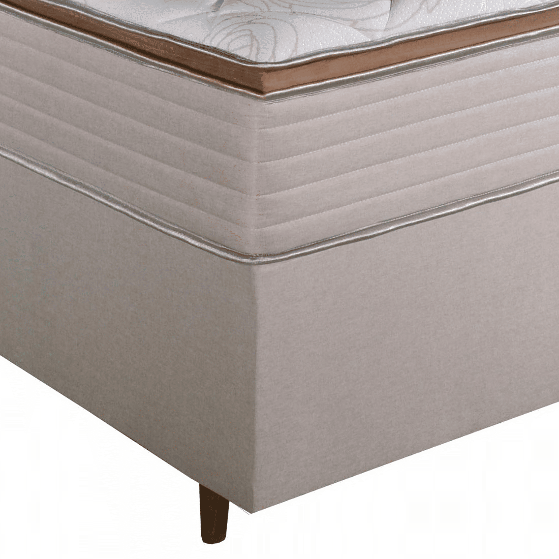 Conjunto Cama Box Casal Primore 138cm, EPS com Espuma D45 - Bom Pastor