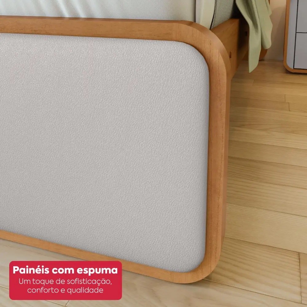Cama Lopas Casal Loop Amendoa Clean Bege Corano - Amendoa