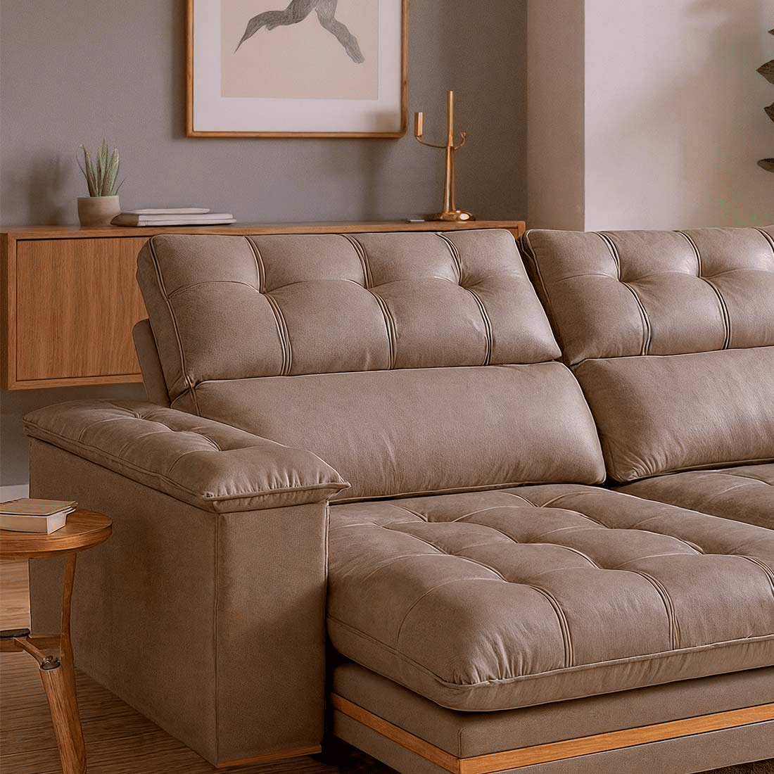 Sofá Retrátil e Reclinável Avila 290cm com Molas 3010 - Bom Pastor