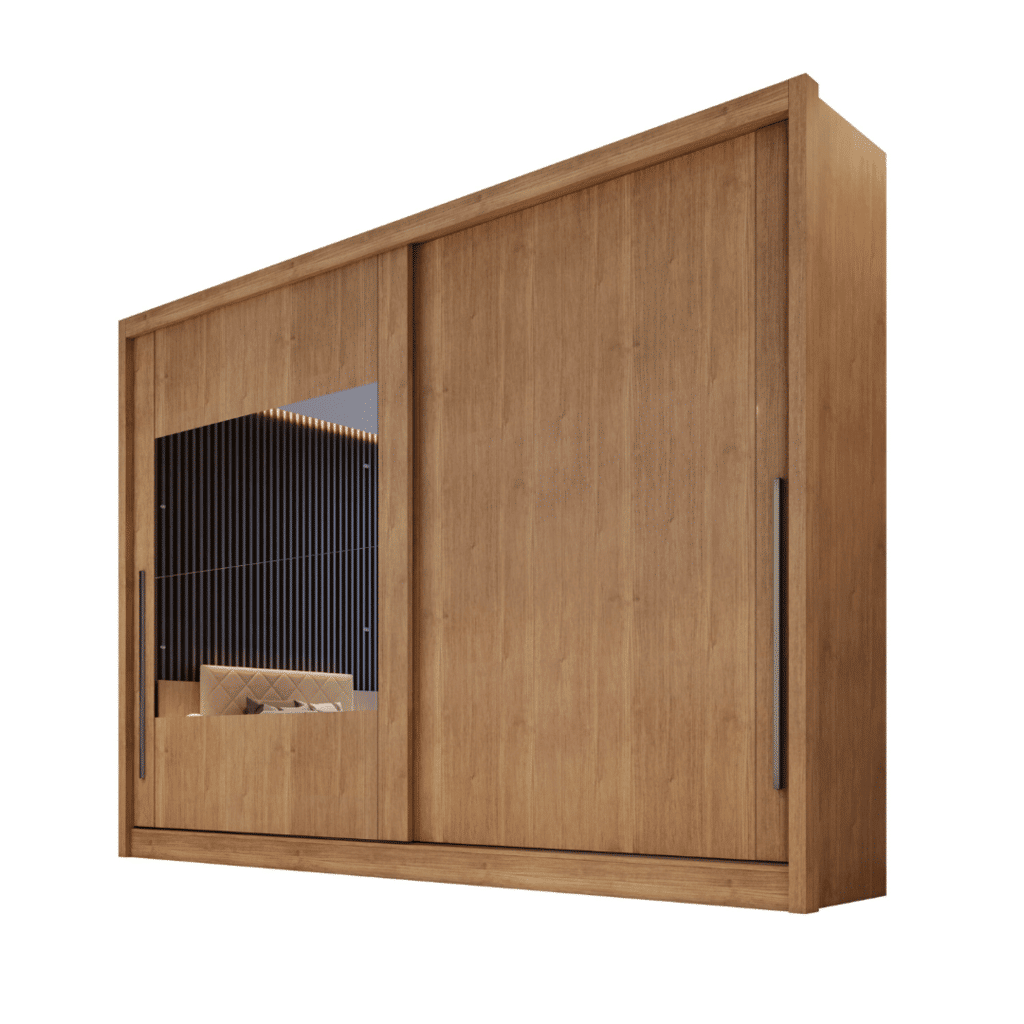 Guarda Roupa Casal com Espelho, 100% MDF, 2 Portas 6 Gavetas, Mônaco - Cumaru - Novo Horizonte Guarda Roupa Casal com Espelho, 100% MDF, 2 Portas 6 Gavetas, Mônaco - Cumaru - Novo Horizonte