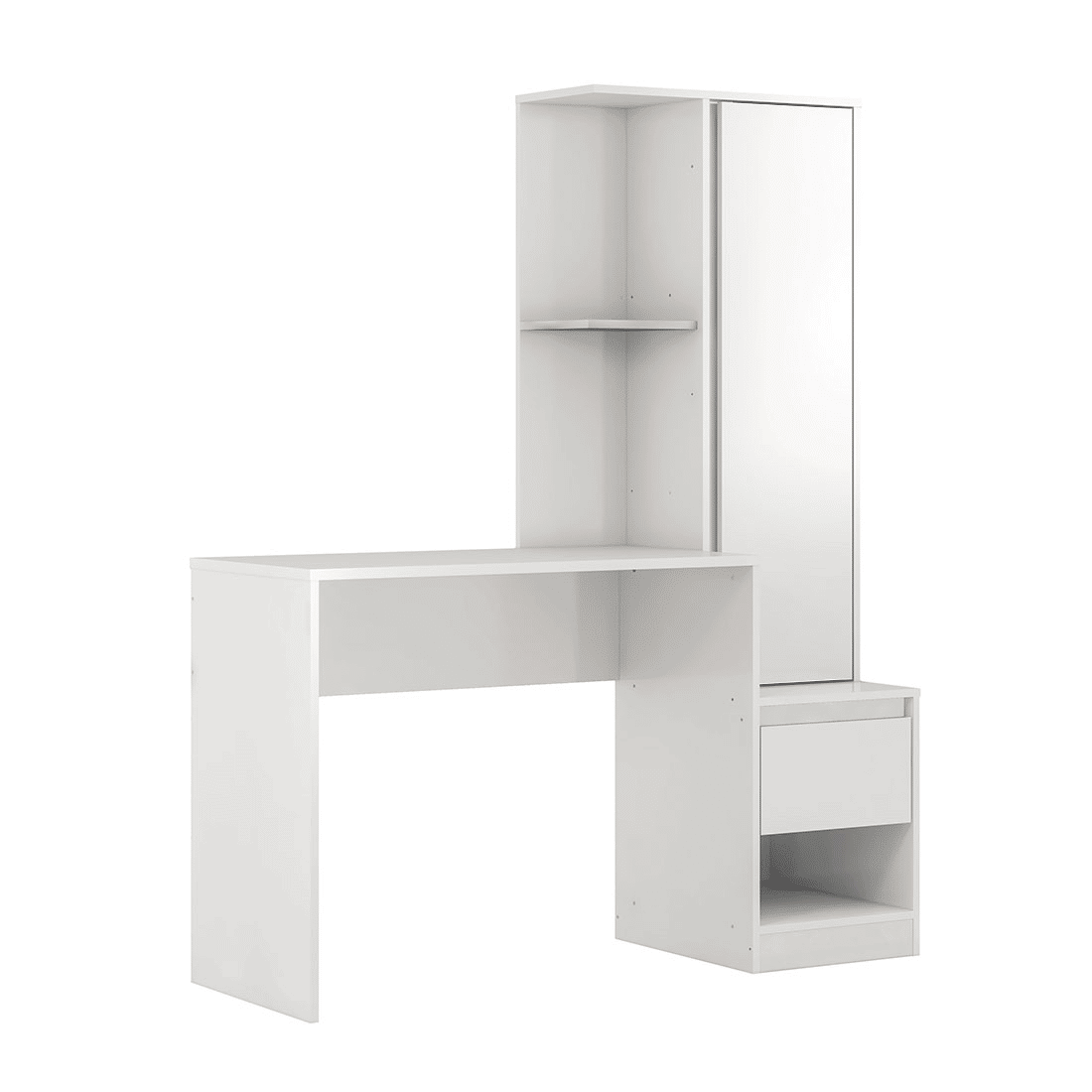 Escrivaninha Morada com Armário,  Branco - Demobile