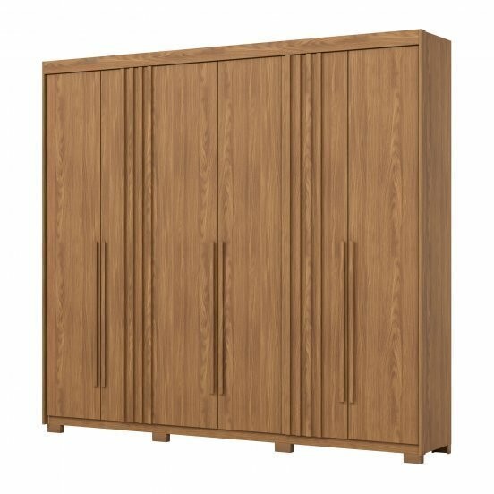 Guarda-roupa Casal Norton 6 Portas Nature - Henn Guarda-roupa Casal Norton 6 Portas Nature - Henn