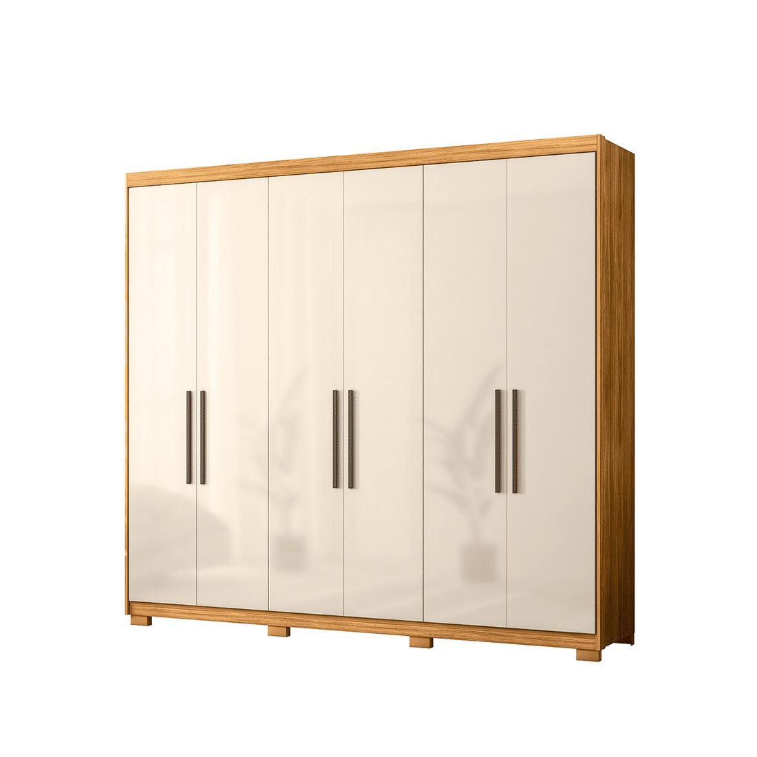 Guarda-Roupa Venice 6 Portas 100% MDF Demóbile - Cinamomo/off White Guarda-Roupa Venice 6 Portas 100% MDF Demóbile - Cinamomo/off White