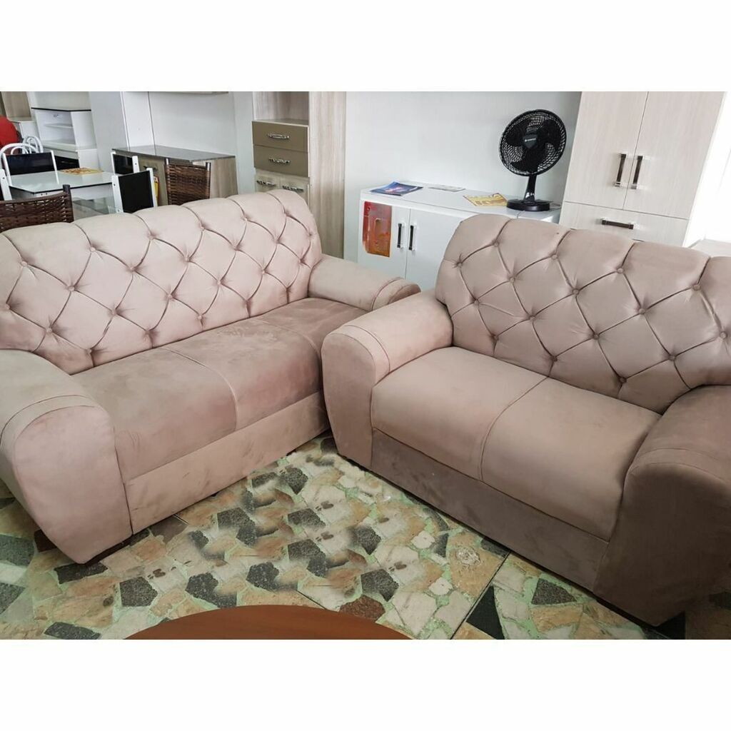 Sofá 3 e 2 Lugares Stilo Castor - Malu Estofados Sofá 3 e 2 Lugares Stilo Castor - Malu Estofados