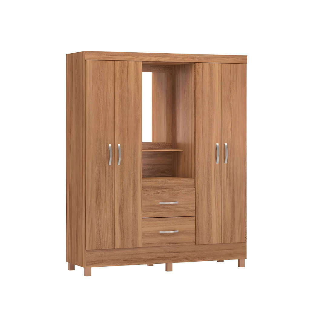 Guarda-Roupa Solteiro Com Espelho Capelinha Lord Amendola - Demobile Guarda-Roupa Solteiro Com Espelho Capelinha Lord Amendola - Demobile