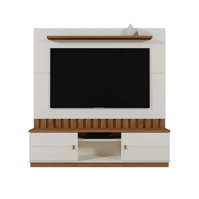 Estante Home Florianópolis Off White/Amendoa - Mobler