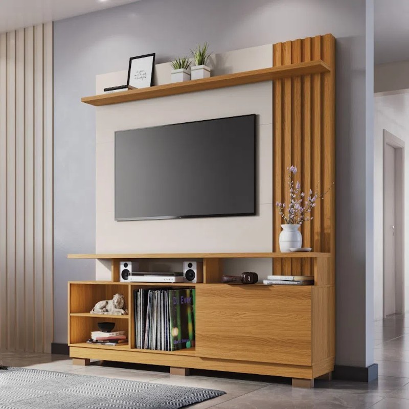 Estante Home TV 55 Polegadas HB Móveis Artheo 1.6 Cinamomo/Off White Estante Home TV 55 Polegadas HB Móveis Artheo 1.6 Cinamomo/Off White