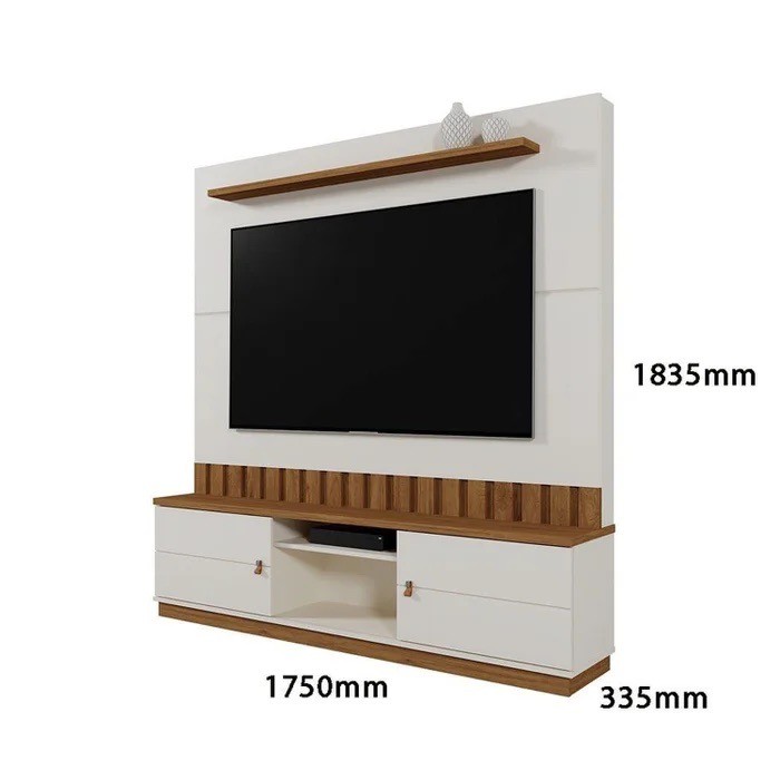 Estante Home Florianópolis Off White/Amendoa - Mobler