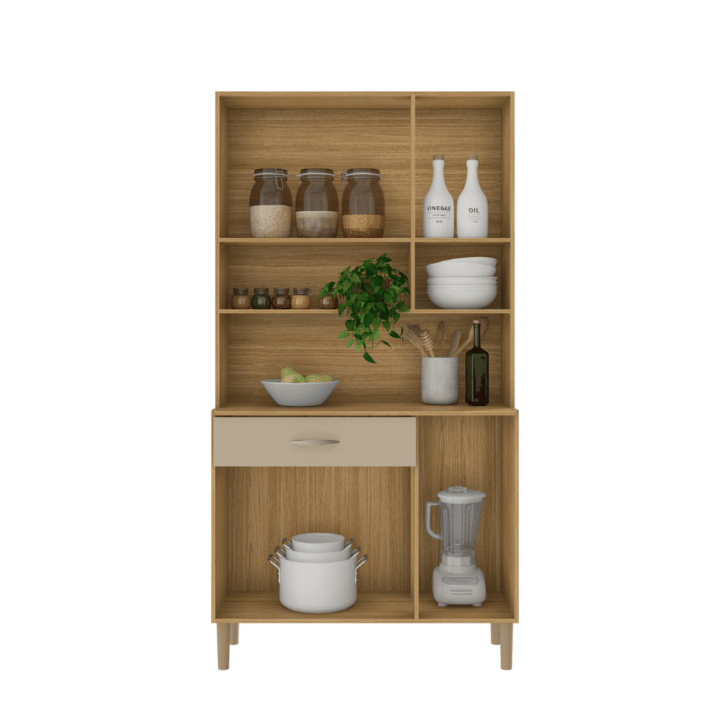 Armário de Cozinha Kit 6 Portas Kits Paraná Apolo Freijo/Vanilla Armário de Cozinha Kit 6 Portas Kits Paraná Apolo Freijo/Vanilla