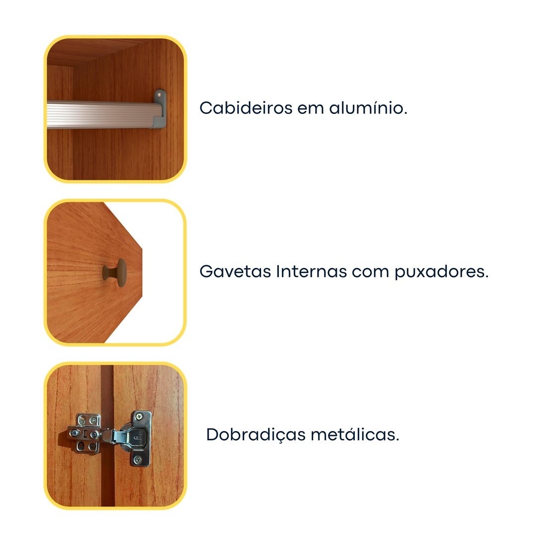 Guarda-roupa Casal 6 Portas 4 Gavetas Alice 180cm Tcil - Cinamomo