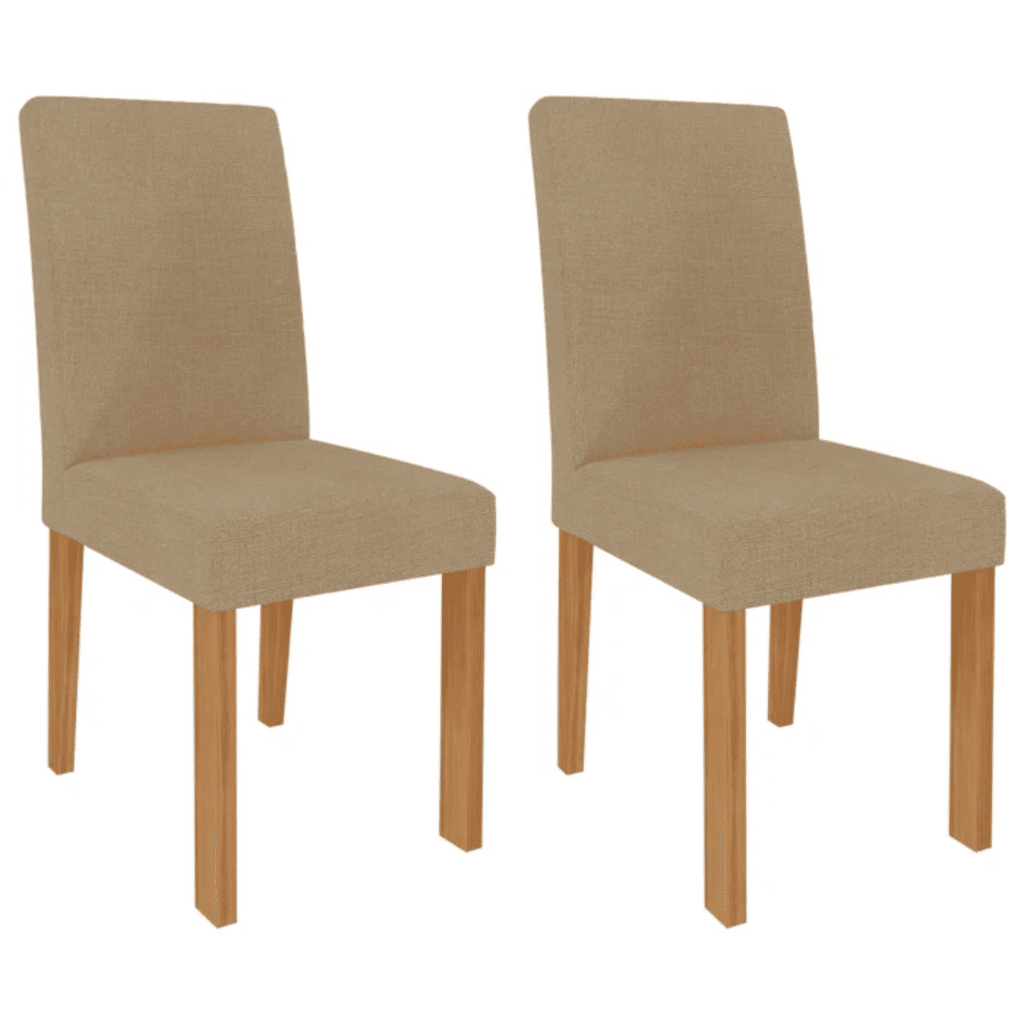 Conjunto Mesa Flora Redonda 109cm Com Vidro 4 Cadeiras Maia Nature com Off White - Cimol Conjunto Mesa Flora Redonda 109cm Com Vidro 4 Cadeiras Maia Nature com Off White - Cimol