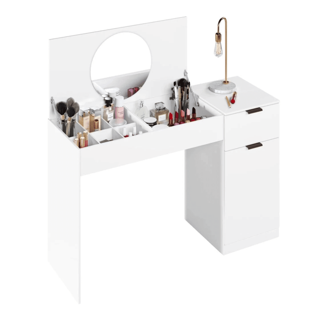 Penteadeira com Espelho Monalisa Branco Fiorello Penteadeira com Espelho Monalisa Branco Fiorello