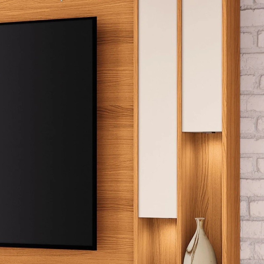 Home HB Theater Virtus 2.0 3 Portas 200cm - Cinamomo/Off White