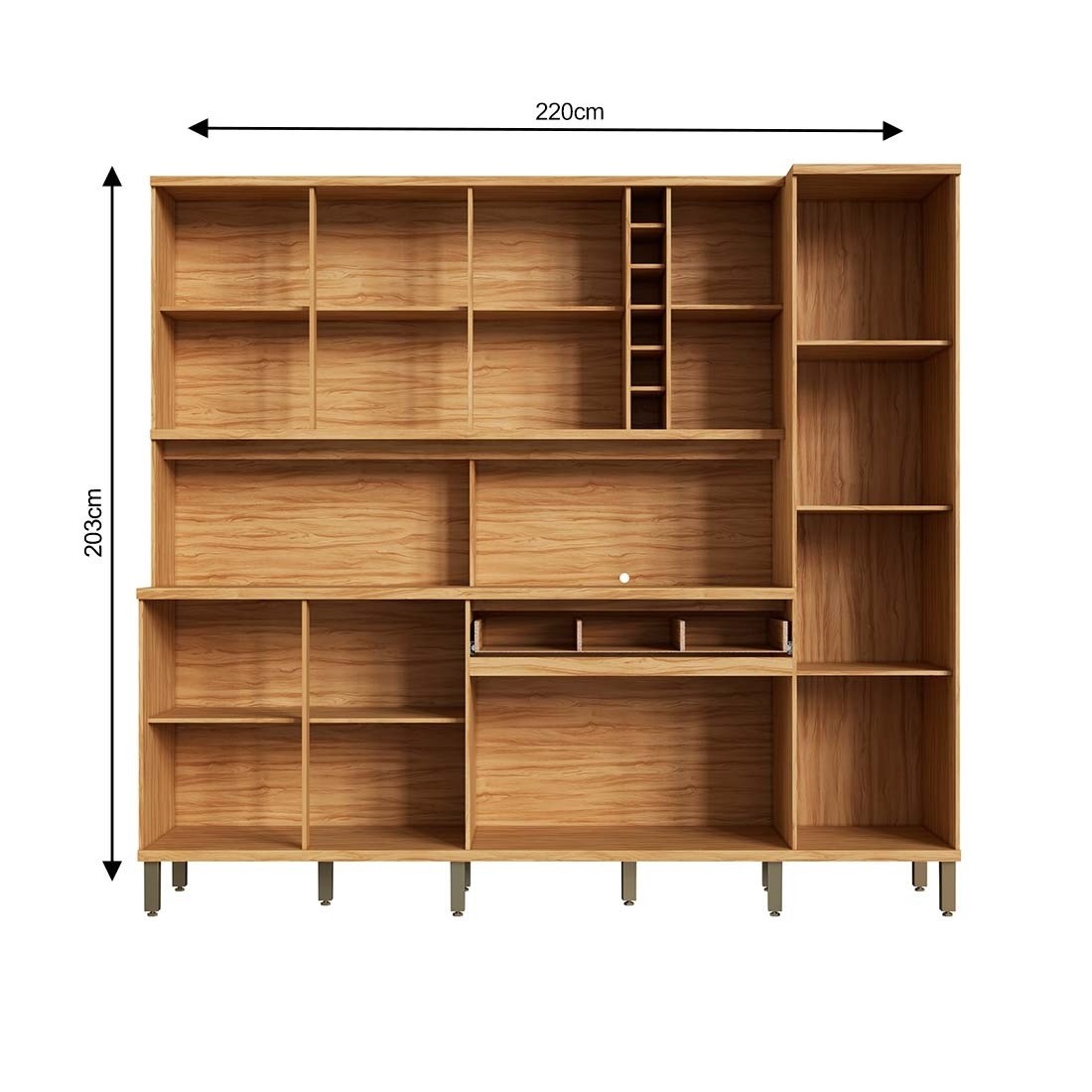 Kit de Cozinha Compacta 220 8 Portas 100% MDF Cecília Rio Doce - Amendoa/Cinza Kit de Cozinha Compacta 220 8 Portas 100% MDF Cecília Rio Doce - Amendoa/Cinza