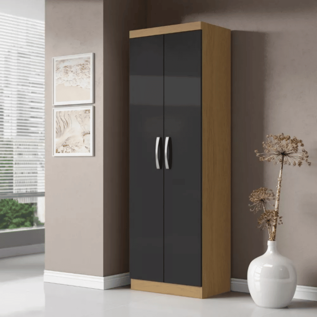 Armário Multiuso 2 Portas New Atacama/Grafite - Aramóveis Armário Multiuso 2 Portas New Atacama/Grafite - Aramóveis