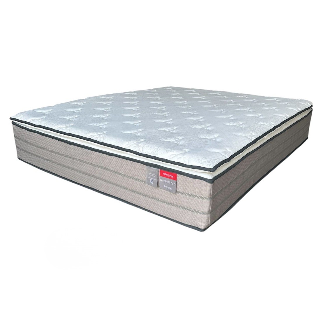 Colchão Protettore Pillow Top King Size Mola Miralastic Pro 220Kg Reconflex 192x203x32 - Cinza