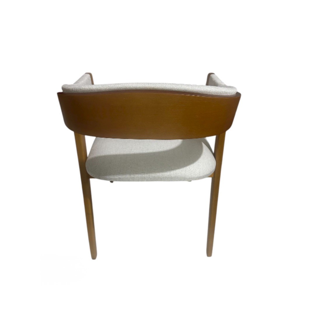 Poltrona Decorativa Veneza em Madeira Maciça Tecido Sky 01 - Mel