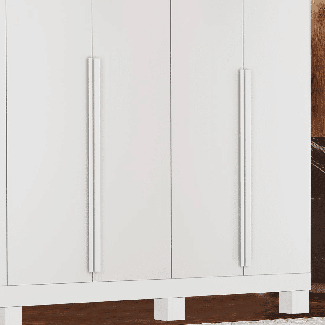 Guarda Roupa Casal Master 270 6 Portas, 100% MDF cor Branco - Bianchi Guarda Roupa Casal Master 270 6 Portas, 100% MDF cor Branco - Bianchi