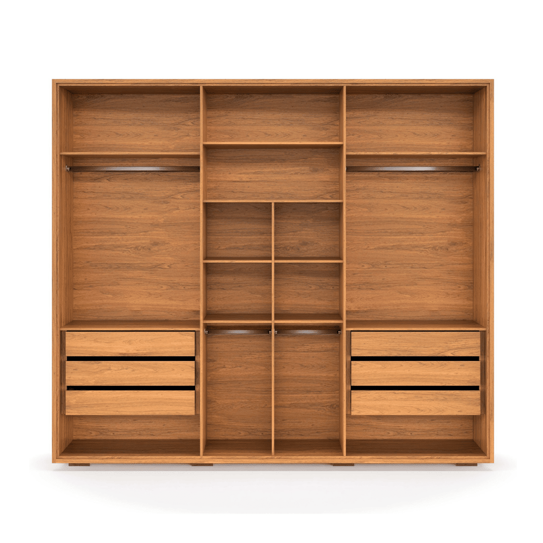 Guarda-Roupa 6 Portas Concept 2.7 Robel MDF Freijó com Off White 2,76 m Guarda-Roupa 6 Portas Concept 2.7 Robel MDF Freijó com Off White 2,76 m