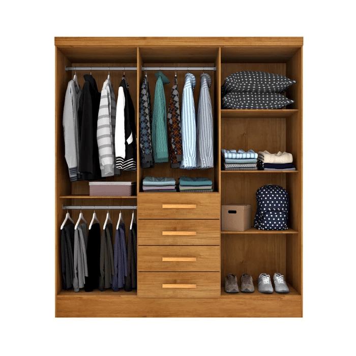 Guarda-Roupa Casal 6 Portas Tcil Móveis Arizona Cinamomo Guarda-Roupa Casal 6 Portas Tcil Móveis Arizona Cinamomo
