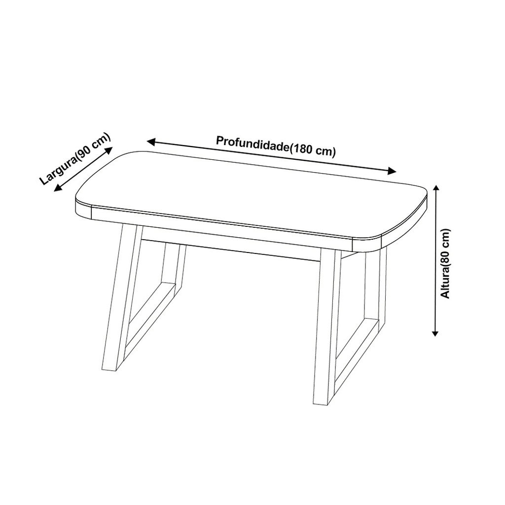 Conjunto Mesa Sofistic 180x90 com 6 cadeiras Malibu Lord, Naturale - Bom Pastor Conjunto Mesa Sofistic 180x90 com 6 cadeiras Malibu Lord, Naturale - Bom Pastor