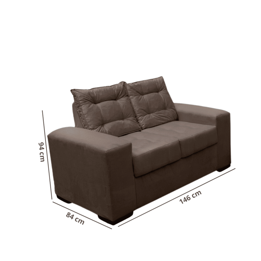 Conjunto de Sofá 2x3 Lugares Torun Castor Masterflex