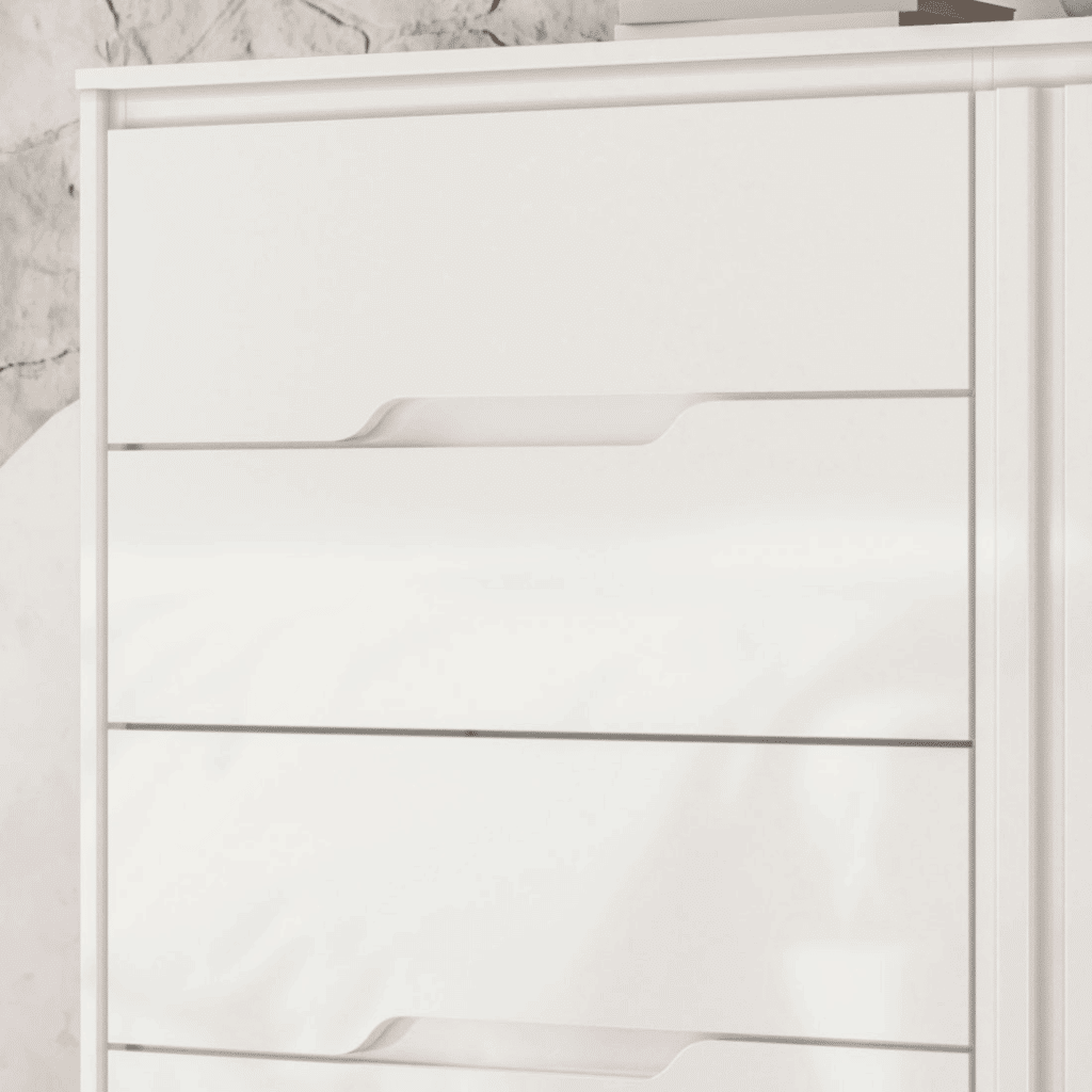 Cômoda com Sapateira Texas 4 Gavetas e 2 Portas Branco - Moval Cômoda com Sapateira Texas 4 Gavetas e 2 Portas Branco - Moval