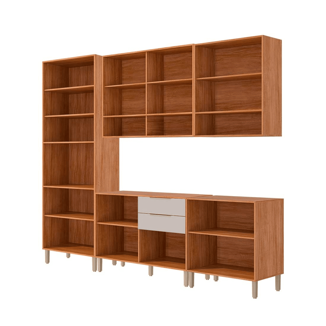 Cozinha Completa Modulada em MDF 5 Módulos MGM Esplêndida Cinamomo/Off White Cozinha Completa Modulada em MDF 5 Módulos MGM Esplêndida Cinamomo/Off White