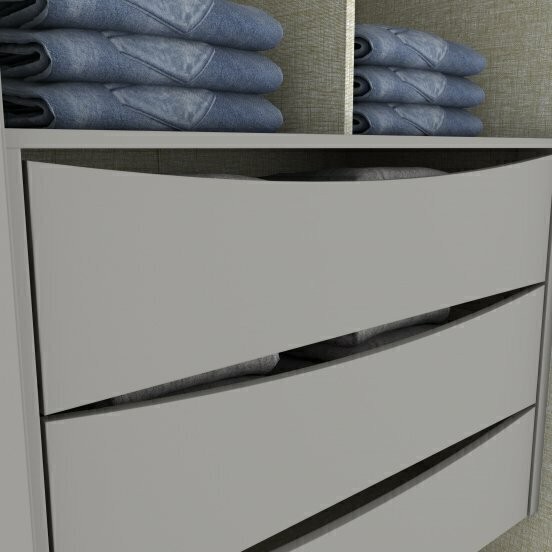 Guarda-roupa Casal Andreas 6 Portas Cinza/Nature - Henn Guarda-roupa Casal Andreas 6 Portas Cinza/Nature - Henn