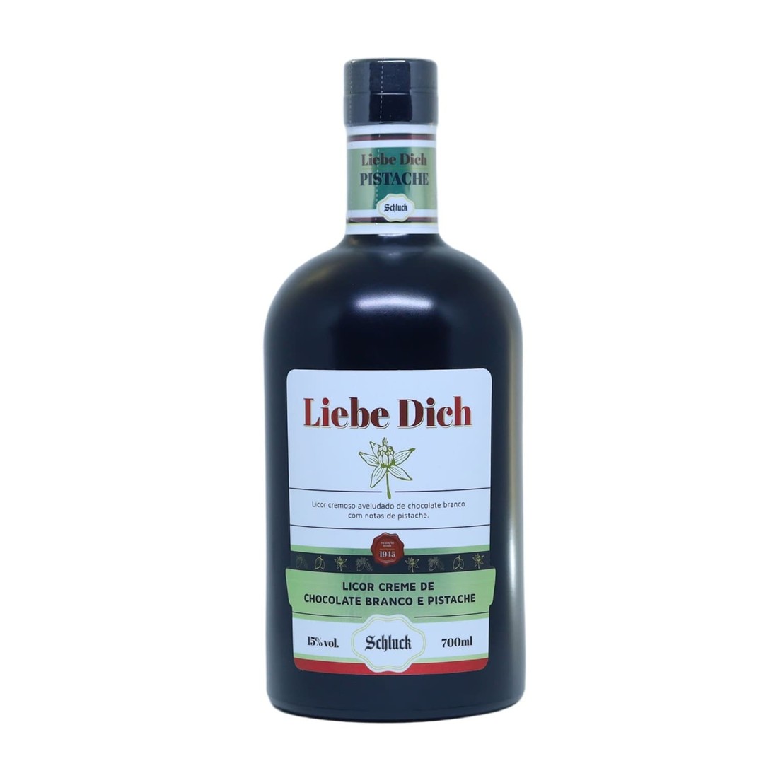 Licor Creme De Chocolate Branco com Pistache 700ml Liebe Dich Schluck Licor Creme De Chocolate Branco com Pistache 700ml Liebe Dich Schluck