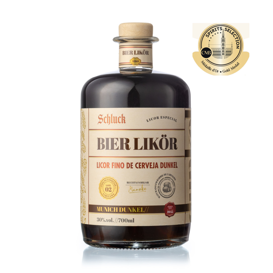Licor Fino de Cerveja Dunkel 700ml Bier Likor Schluck Licor Fino de Cerveja Dunkel 700ml Bier Likor Schluck