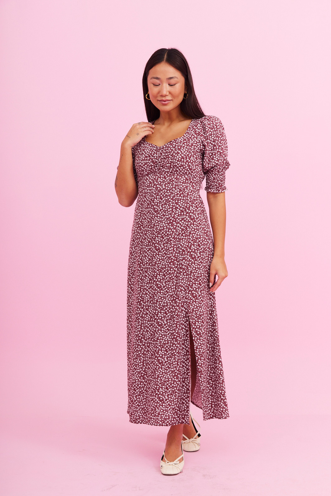 VESTIDO MIDI CARINE FLORAL VESTIDO MIDI CARINE FLORAL