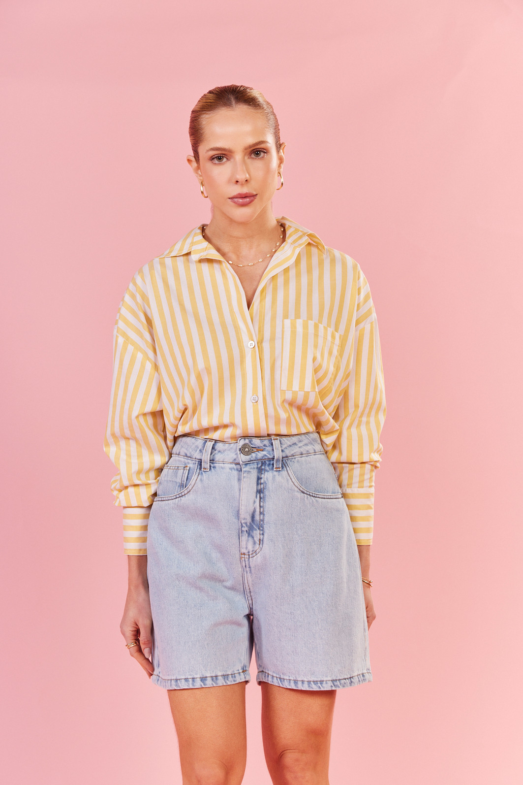 CAMISA SICILIA LISTRADO AMARELO CAMISA SICILIA LISTRADO AMARELO